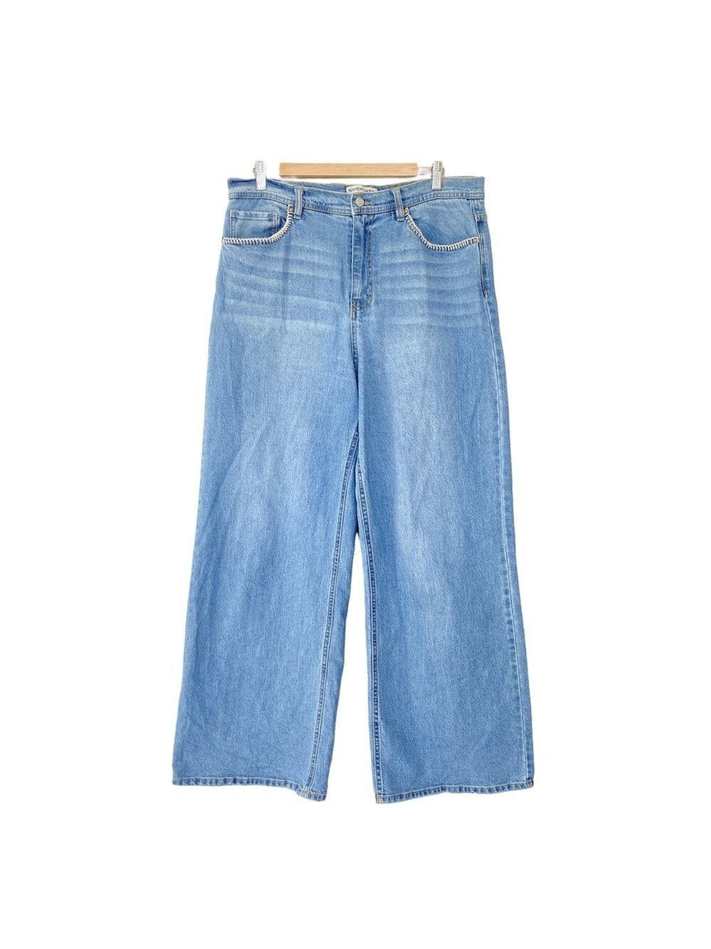 Scotch & Soda The Daze Wide Leg High Rise Jeans Blue Sz 32 - Picture 2 of 12